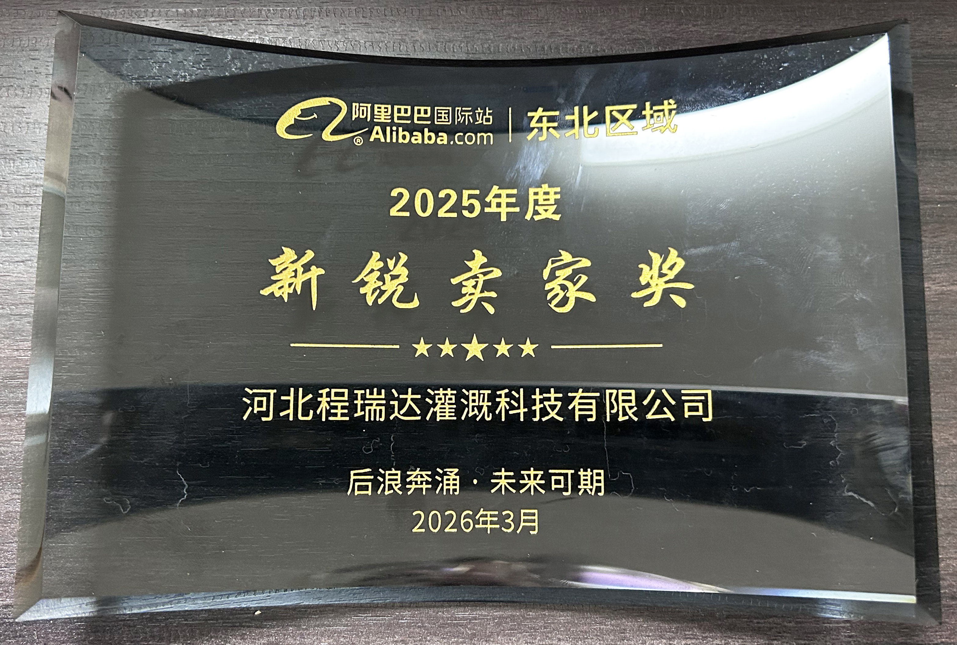 毫州程瑞达灌溉 | 荣获阿里国际站新锐卖家奖